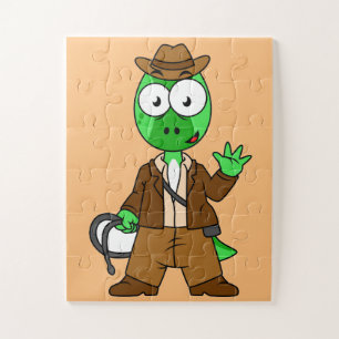 Parasaurolophus, verkleidet als Indiana Jones. Puzzle