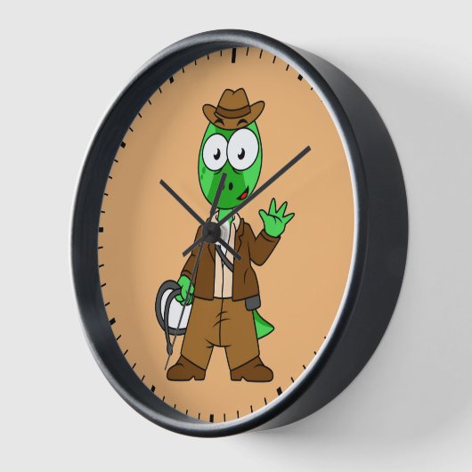 Parasaurolophus, verkleidet als Indiana Jones. Uhr (Winkel)