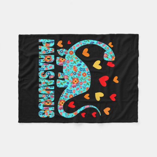 Parasaurus Paraprofessional Paraeducator Dinosaur Fleecedecke (Vorderseite (Horizontal))