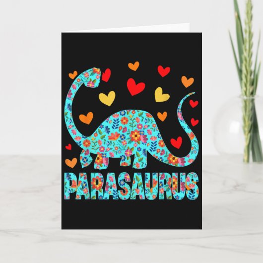 Parasaurus Paraprofessioneller Paraeducator Dinosa Karte (Vorderseite)