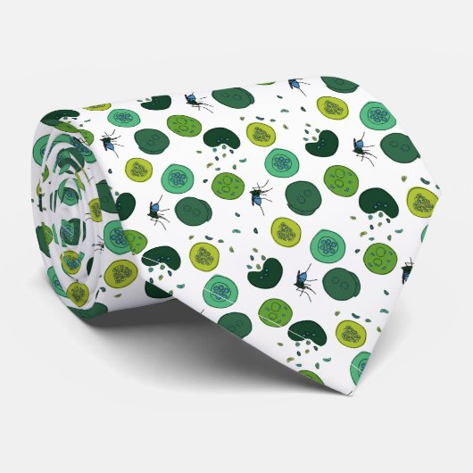 Parasiten auf Weiß Krawatte (Gerollt)