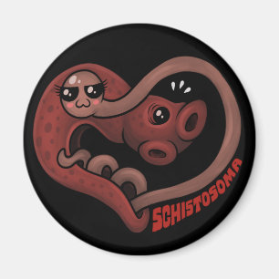 PARASITEN: Blut-Plattfische (Schistosoma) Magnet