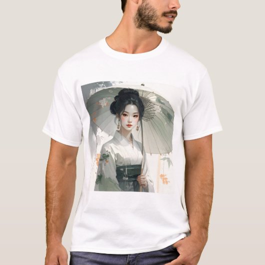 Parasol Grace – Traditional Attire in Floral Seren T-Shirt (Vorderseite)