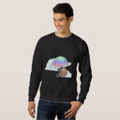 Parasol Sloth Angepasst Sweatshirt (Vorne ganz)