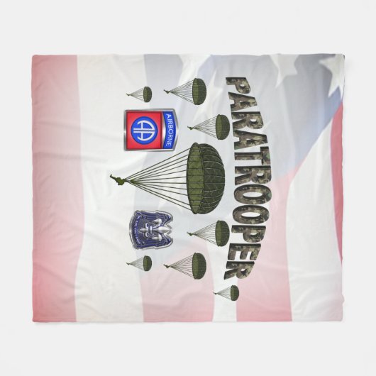 Paratrooper, 82. Im Flugzeug Fleecedecke (Vorderseite (Horizontal))