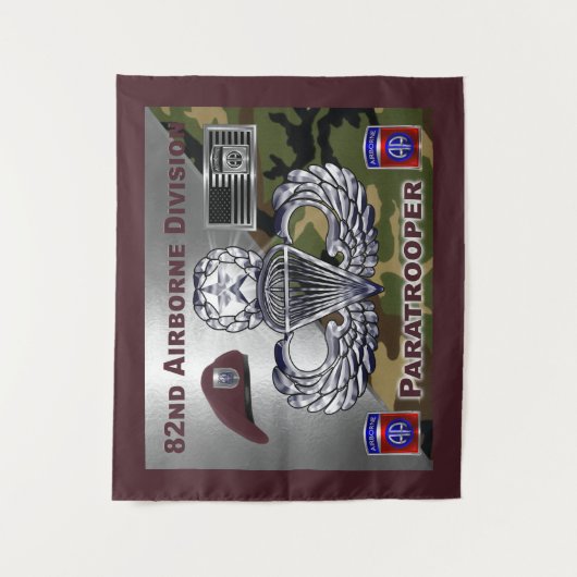 Paratrooper, 82. Im Flugzeug Wandteppich (Vorderseite)