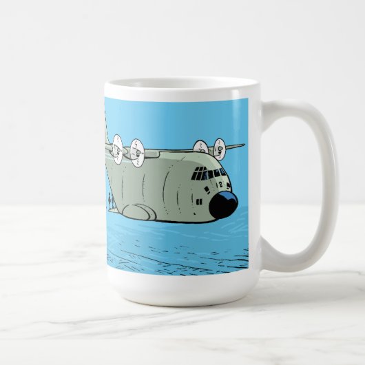Paratrooper Hercules Plane Cartoon Coffee Mug Kaffeetasse (Rechts)