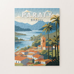 Paraty Brasilien Reise Kunst Vintage Puzzle