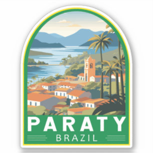Paraty Brazil Travel Art Vintag Aufkleber