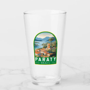 Paraty Brazil Travel Art Vintag Glas