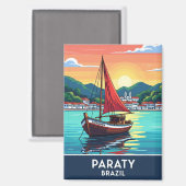 Paraty Brazil Travel Magnet (Vorderseite/Rückseite)