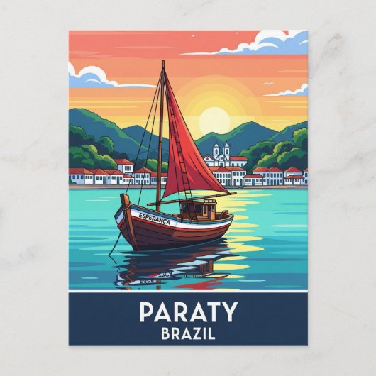 Paraty Brazil Travel Postkarte (Vorderseite)