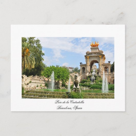 Parc de la Ciutadella in Barcelona Postkarte (Vorderseite)
