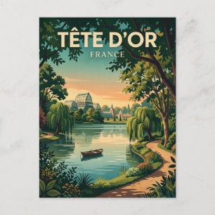 Parc de la Tête d'Or Frankreich Postkarte