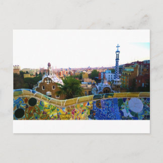 Parc Guell, Barcelona, Spanien Postkarte