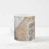 Parc Guell gelbes Mosaik Mattglastasse (Vorderseite Links)