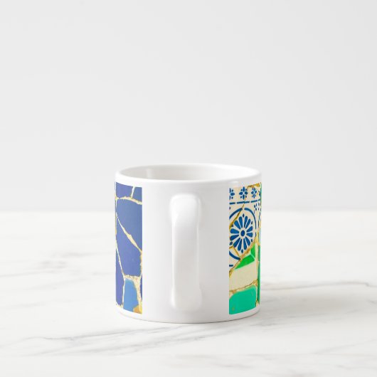 Parc Guell Green Tiles in Barcelona Spanien Espressotasse (Rückseite)