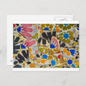 Parc Guell Keramik Tiles in Barcelona Spanien Postkarte (Vorne/Hinten)