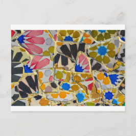 Parc Guell Keramik Tiles in Barcelona Spanien Postkarte