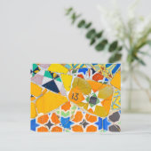 Parc Guell Keramik Tiles in Barcelona Spanien Postkarte (Stehend Vorderseite)