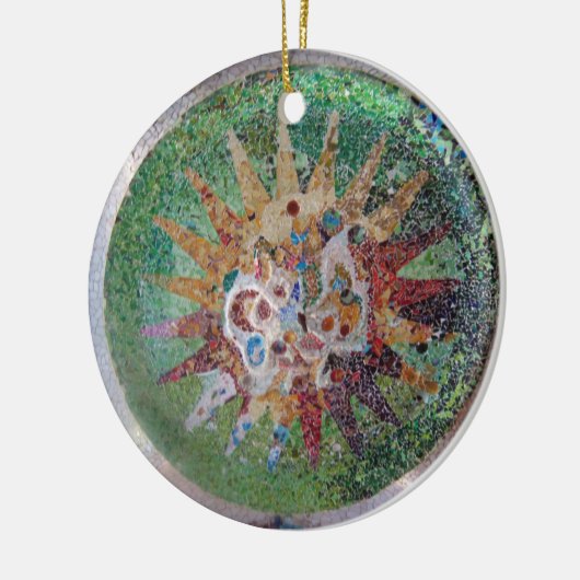 Parc Guell Mosaik-Grün Keramikornament (Links)