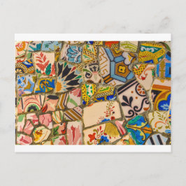 Parc Guell Tiles in Barcelona Spanien Postkarte