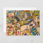 Parc Guell Tiles in Barcelona Spanien Postkarte (Vorne/Hinten)