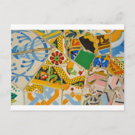 Parc Guell Yellow Keramik Tiles in Barcelona Spani Postkarte
