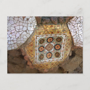 Parc Guell Yellow Mosaic Postkarte