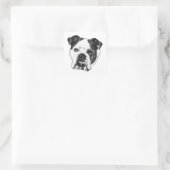 Parcel Mark Bulldog Quadratischer Aufkleber (Tasche)