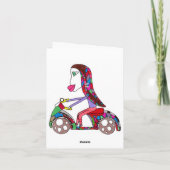 Pärchen auf einer Karte gewartet (Rückseite)