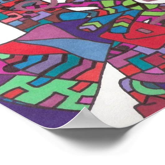 Pärchen auf Plakat gewartet (Ecke)