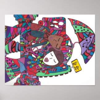 Pärchen auf Plakat gewartet