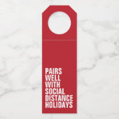 Pärchen gut mit Sozialferien lustig Flaschenanhänger (Vorderseite)