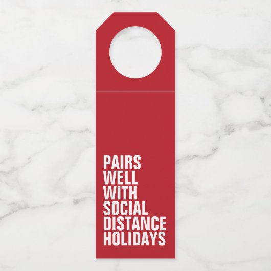 Pärchen gut mit Sozialferien lustig Flaschenanhänger (Vorderseite)