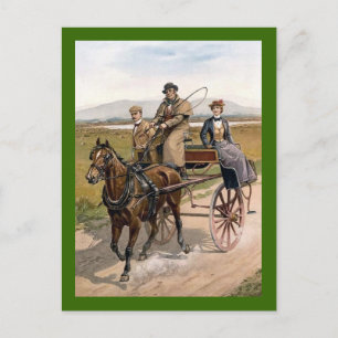 Pärchen im Jaunting Cart Postkarte
