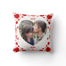 Pärchen Liebe Andenken Herz Foto Kissenhülle