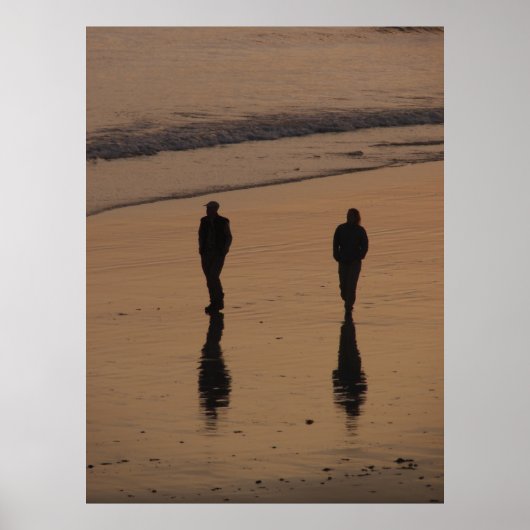 Pärchen-Spaziergang am Abend Poster (Vorne)