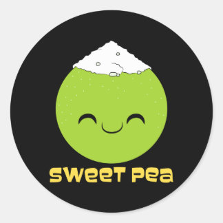 Pärchen Sweet Pea Süße Beziehungsperformance Runder Aufkleber