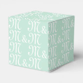 Pärchenanfänger-Monogramm-Meeresfrüchte-Minze Geschenkschachtel (Rückseite)