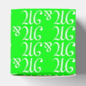 Pärchengrün für das Monogramm "Initials" Geschenkschachtel (Oben)