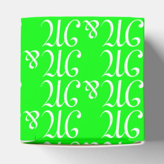 Pärchengrün für das Monogramm "Initials" Geschenkschachtel (Oben)