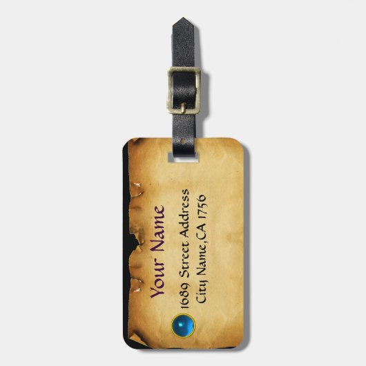 PARCHGEM blau Gepäckanhänger (Vorderseite vertikal)