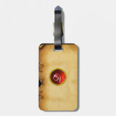 PARCHGEM rot Gepäckanhänger (Rückseite vertikal)