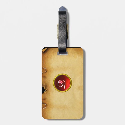 PARCHGEM rot Gepäckanhänger (Rückseite vertikal)