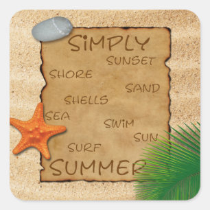 Parchment auf Sandgrund - Aufkleber