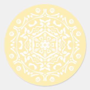 Parchment Mandala Runder Aufkleber