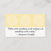 Parchment Mandala Visitenkarte (Rückseite)