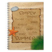 Parchment on Sand Background - Notebook Notizblock (Vorderseite)