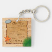 Parchment on Sand Background - Schlüsselanhänger (Rückseite)